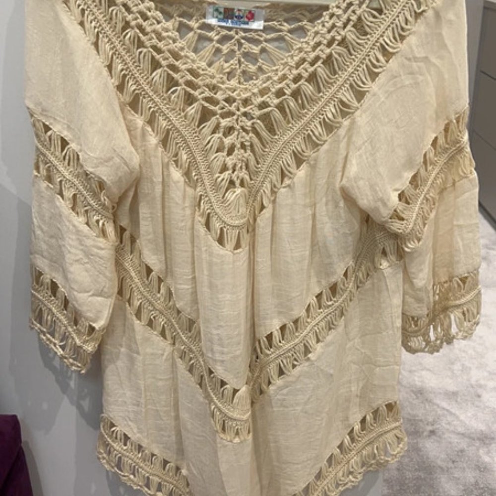 India boutique crochet top one size